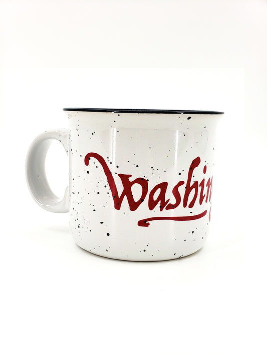 Washington's Armor Coffee Mugs White Speckled